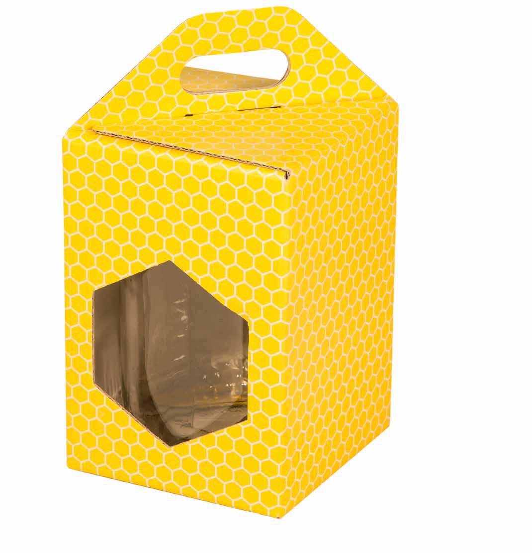 Scatola giallo per 1 vasetto da 250 gr